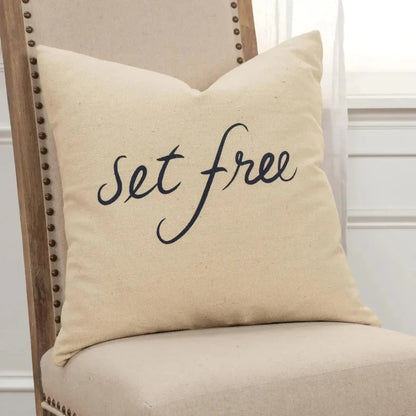 LOOMLAN Faith Square Throw Pillow Cover With Insert