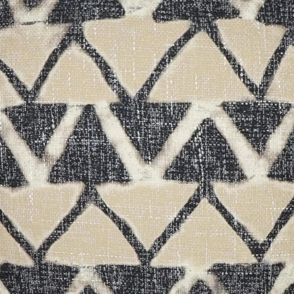 D.V. Kap Farahan Night Chevron Black Tan Large Throw Pillow
