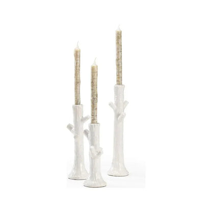 Faux Bois Nature - Inspired Patio Candleholder (Set of 3) - LOOMLAN - Wildwood - Candle Holders