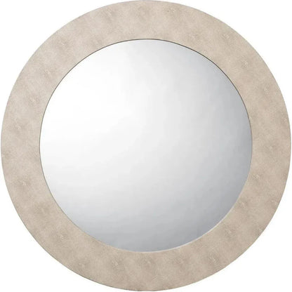 Faux Shagreen Chester Round Wall Mirror - LOOMLAN - Jamie Young - Wall Mirrors