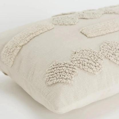 Faye Tonal Geometric Lumbar Decorative Pillow - LOOMLAN - LOOMLAN - Throw Pillows