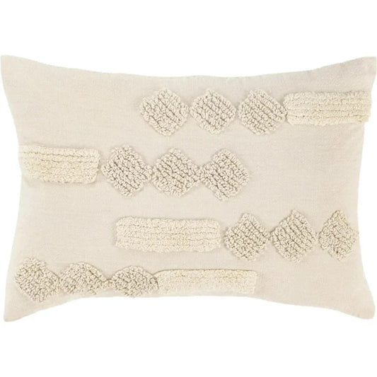 Faye Tonal Geometric Lumbar Decorative Pillow - LOOMLAN - LOOMLAN - Throw Pillows