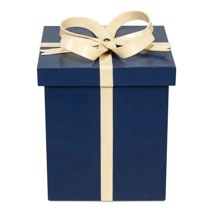 Ferrell Leather & Mdf Blue Holiday Boxes Set of 3 - LOOMLAN - Sarreid - Boxes & Bowls