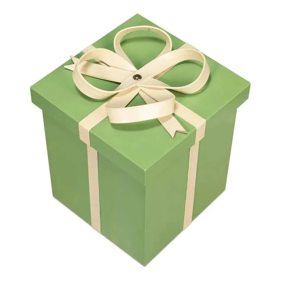 Ferrell Leather & Mdf Green Holiday Boxes Set of 3 - LOOMLAN - Sarreid - Boxes & Bowls