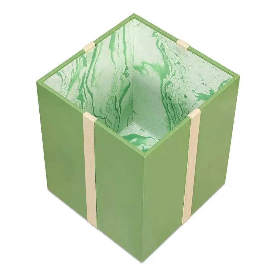 Ferrell Leather & Mdf Green Holiday Boxes Set of 3 - LOOMLAN - Sarreid - Boxes & Bowls