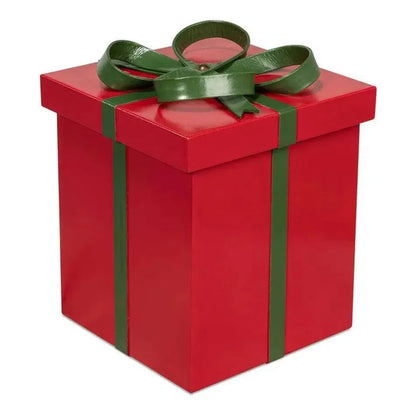 Ferrell Leather & Mdf Red Holiday Boxes Set of 3 - LOOMLAN - Sarreid - Boxes & Bowls