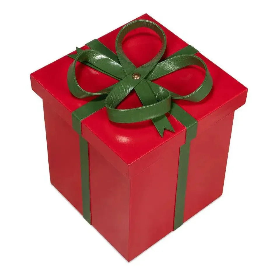 Ferrell Leather & Mdf Red Holiday Boxes Set of 3 - LOOMLAN - Sarreid - Boxes & Bowls