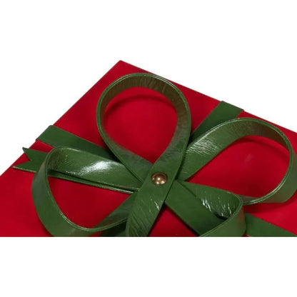 Ferrell Leather & Mdf Red Holiday Boxes Set of 3 - LOOMLAN - Sarreid - Boxes & Bowls