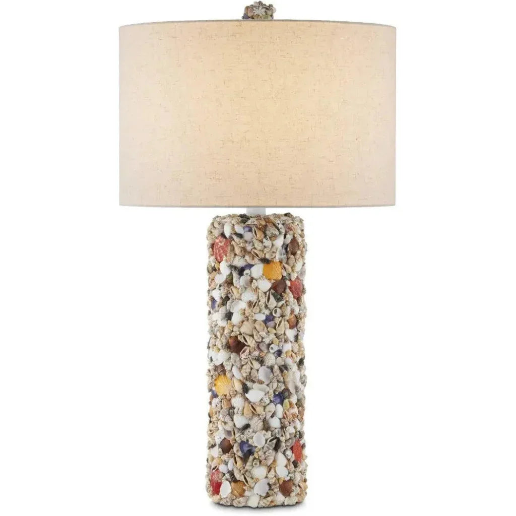 Festoon Wood and Iron Multicolor Table Lamp - LOOMLAN - Currey & Co - Table Lamps
