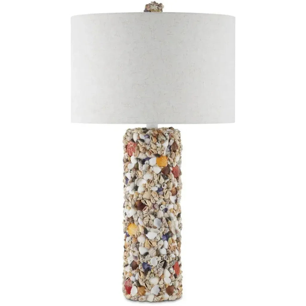 Festoon Wood and Iron Multicolor Table Lamp - LOOMLAN - Currey & Co - Table Lamps