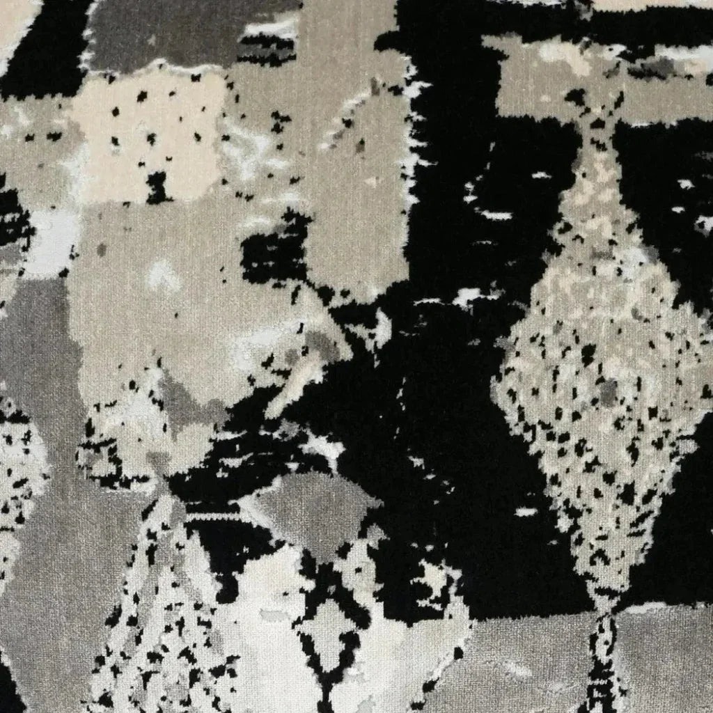 D.V. Kap Fez Abstract Black Grey Large Throw Pillow Insert