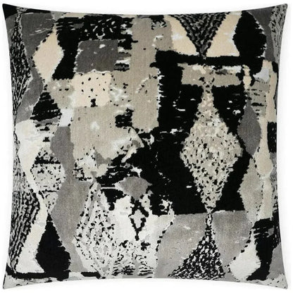 D.V. Kap Fez Abstract Black Grey Large Throw Pillow Insert