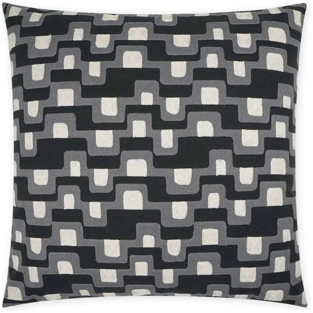 Final Touch Abstract Black Grey Large Throw Pillow - LOOMLAN - D.V. Kap - Throw Pillows
