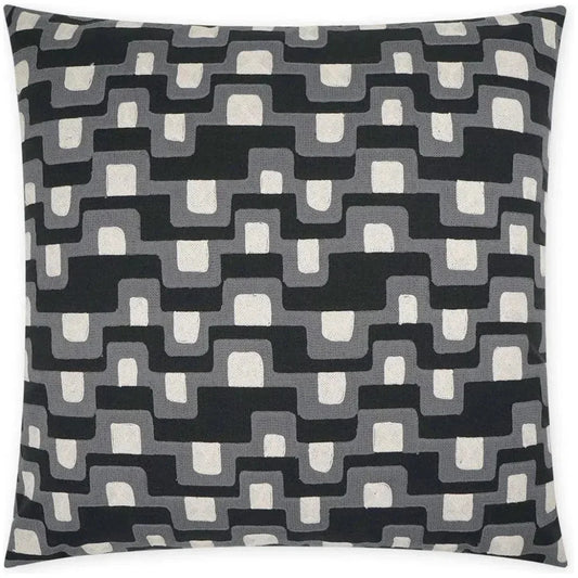 Final Touch Abstract Black Grey Large Throw Pillow - LOOMLAN - D.V. Kap - Throw Pillows
