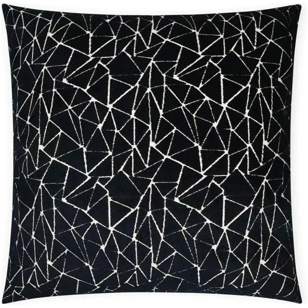 Finale Black Abstract Black Large Throw Pillow Insert - LOOMLAN - D.V. Kap - Throw Pillows