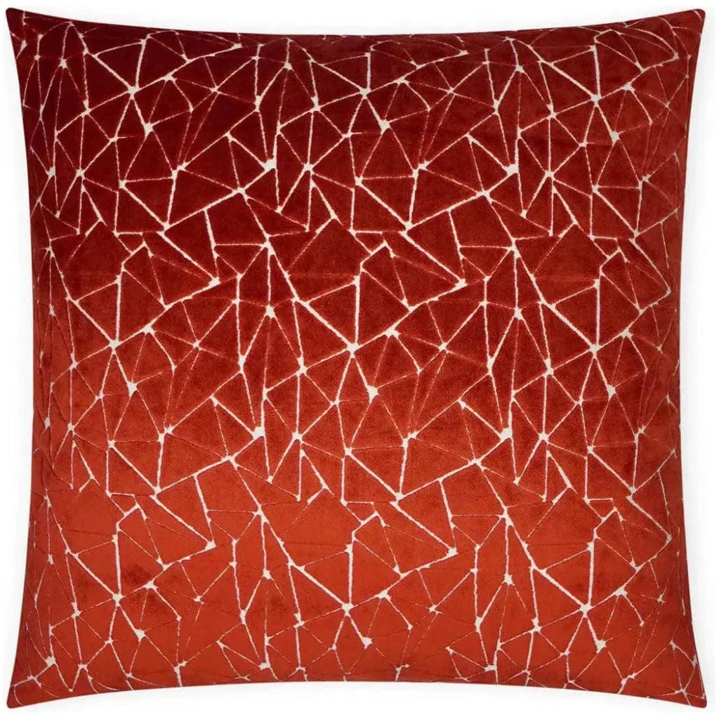 Finale Garnet Abstract Red Large Throw Pillow Insert - LOOMLAN - D.V. Kap - Throw Pillows