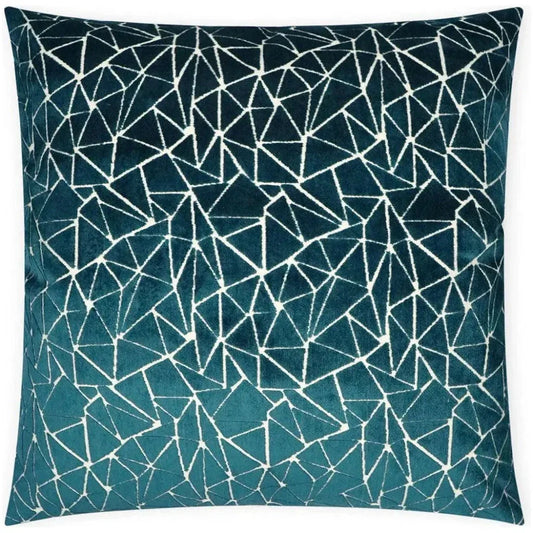 Finale Teal Turquoise Teal Large Throw Pillow Insert - LOOMLAN - D.V. Kap - Throw Pillows