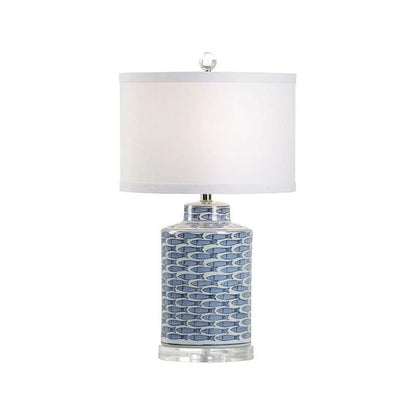 Fish Tail White Glaze Ceramic Table Lamp - LOOMLAN - Wildwood - Table Lamps