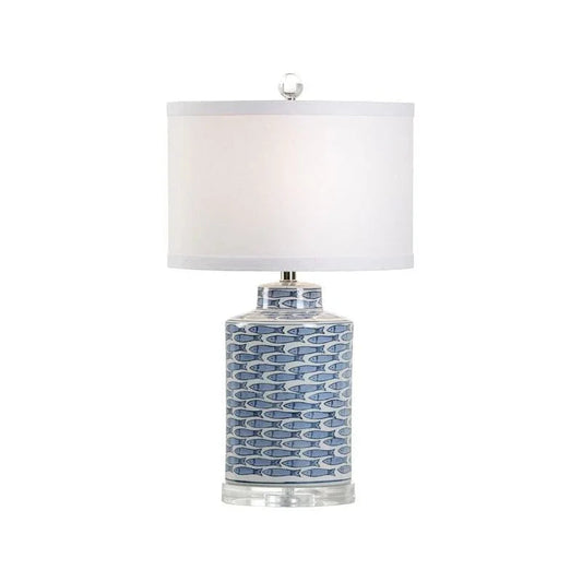 Fish Tail White Glaze Ceramic Table Lamp - LOOMLAN - Wildwood - Table Lamps
