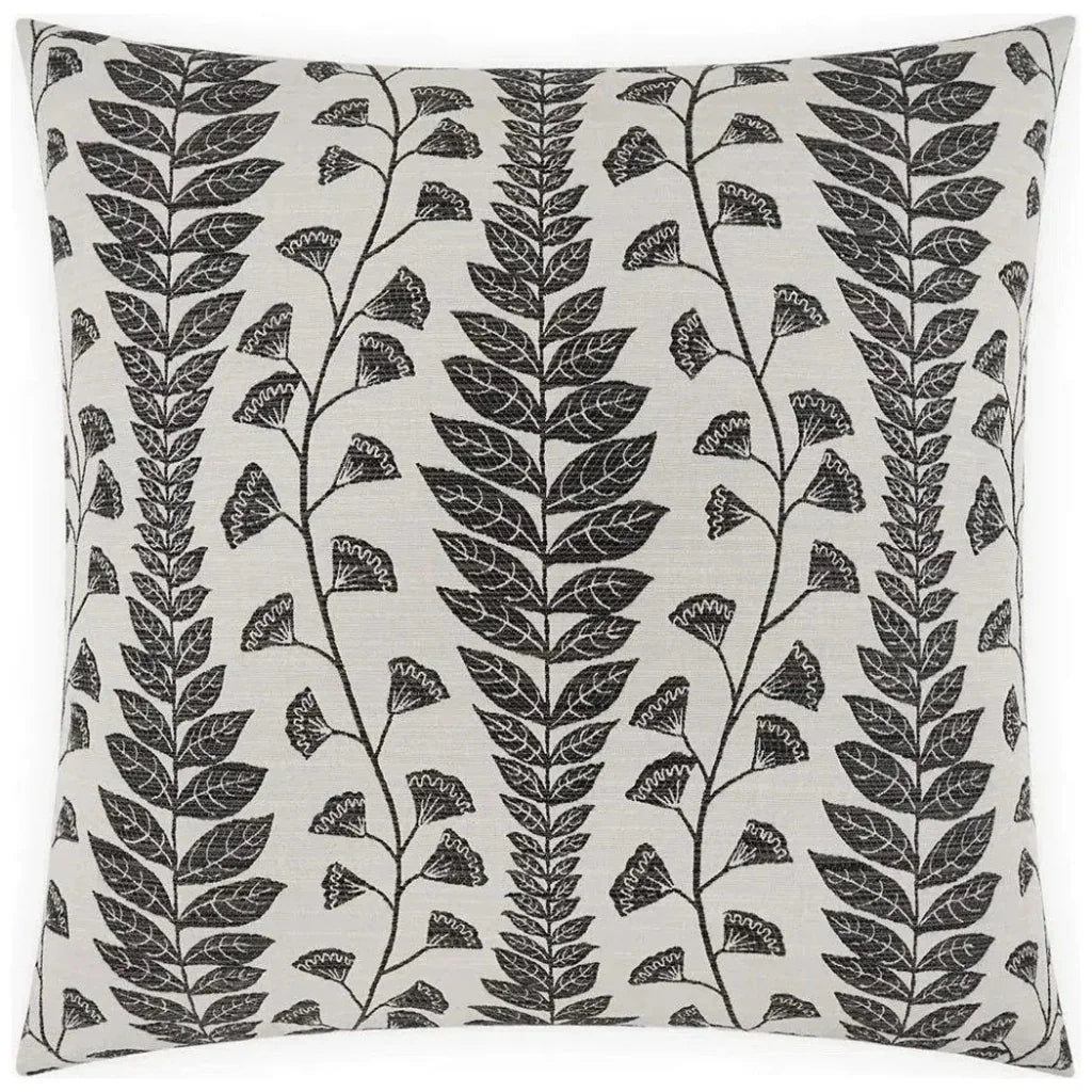 Fleurel Black Throw Pillow With Insert - LOOMLAN - D.V. Kap - Throw Pillows
