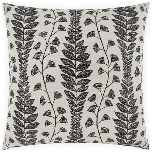 Fleurel Black Throw Pillow With Insert - LOOMLAN - D.V. Kap - Throw Pillows