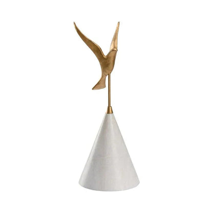 Flights Of Fancy Graceful Gold Sculpture - LOOMLAN - Wildwood - Statues & Sculptures