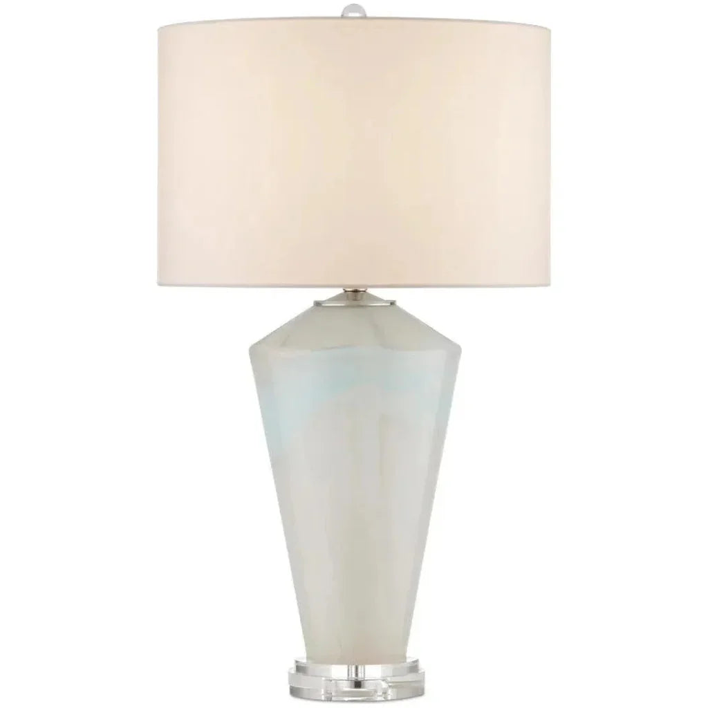 Floating Cloud Glass & Metal Grey Table Lamp - LOOMLAN - Currey & Co - Table Lamps