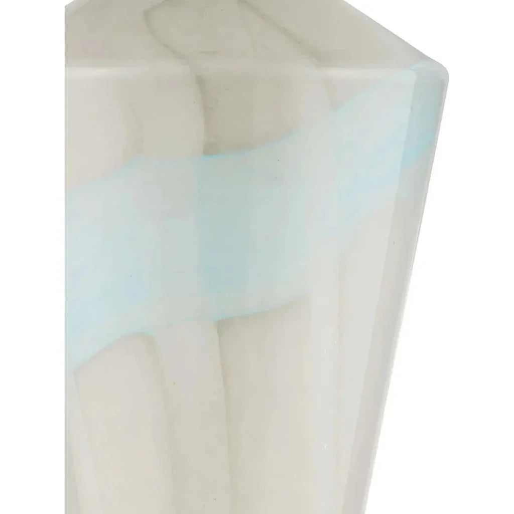 Floating Cloud Glass & Metal Grey Table Lamp - LOOMLAN - Currey & Co - Table Lamps