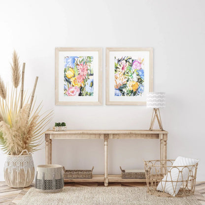 Flora Botanic Pink Framed Wall Art 2PC -- view 2