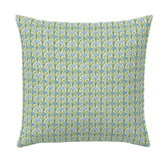 Flora Scallop Spring Handmade Outdoor Pillow-Outdoor Pillows-Earnest Collection-20" Square-LOOMLAN