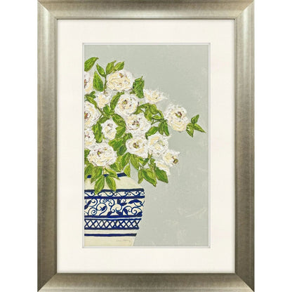 Floral Balance Blue Framed Wall Art -- view 5
