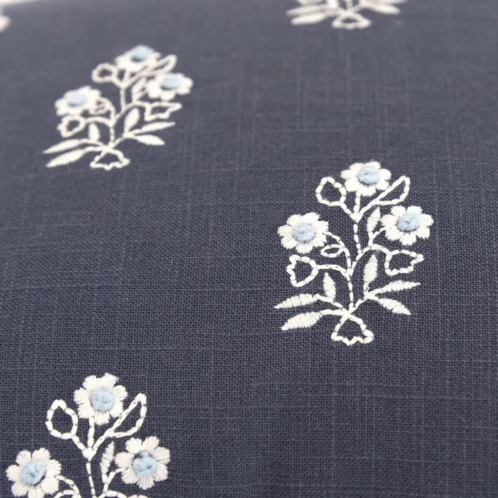 Floral Blue Lumbar Pillow With Insert - LOOMLAN - LOOMLAN - Throw Pillows
