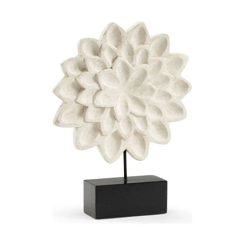Floral White Hand - Carved Design Sculpture - LOOMLAN - Wildwood - Statues & Sculptures