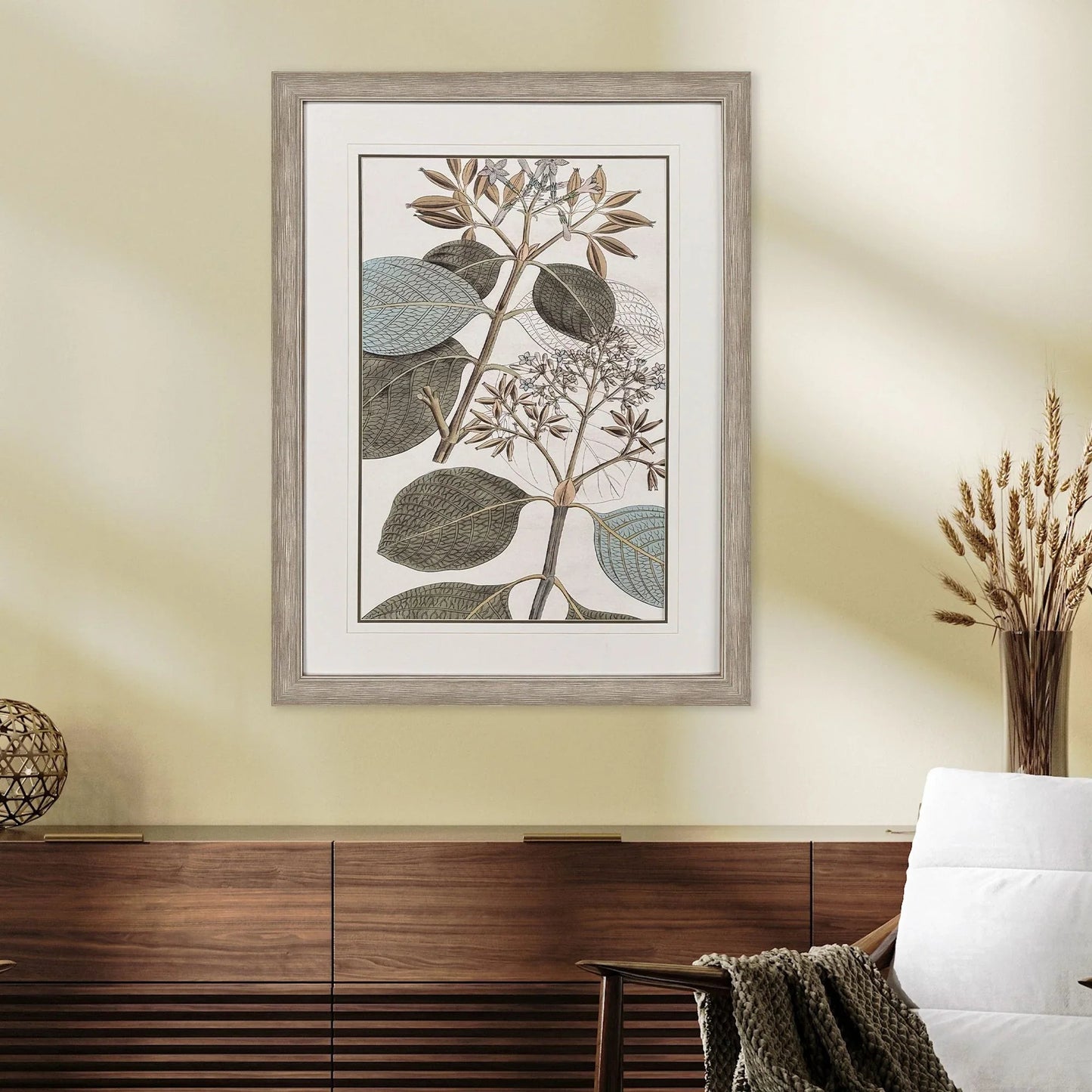 Flowering Botanical Green Canvas Art