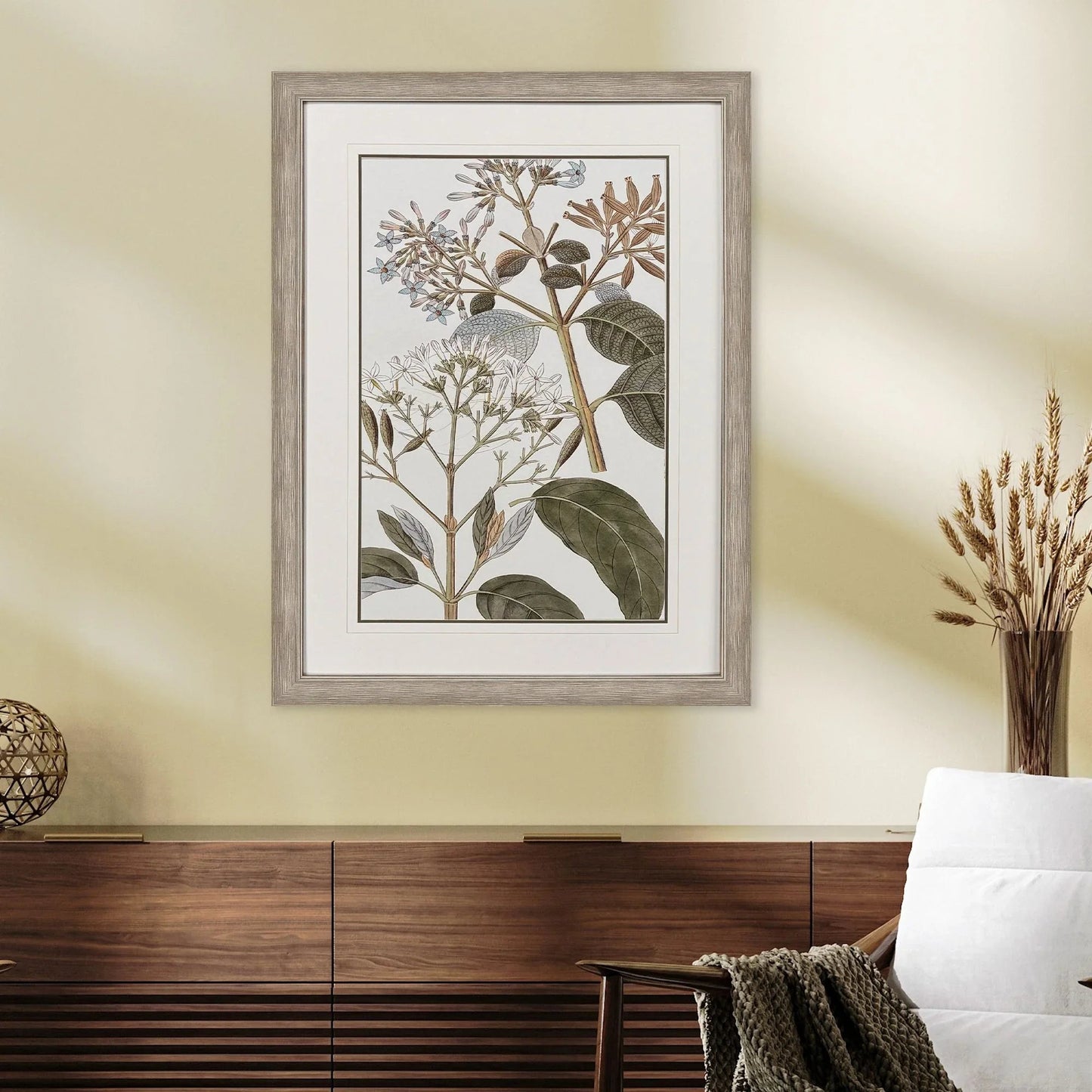 Flowering Botanical Green Canvas Art