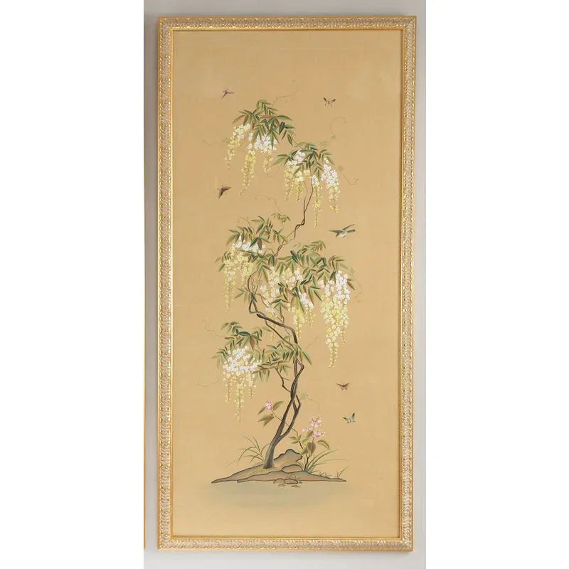 Flowering Tree Panel Hand Painted Artwork-Framed Wall Art-Chelsea House-Tree Panel B-LOOMLAN