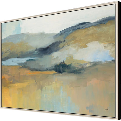 Folded Hills Blue Canvas Art