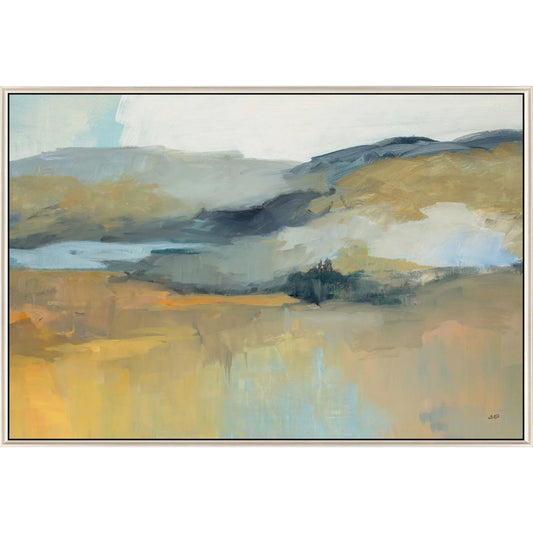 Folded Hills Blue Canvas Art