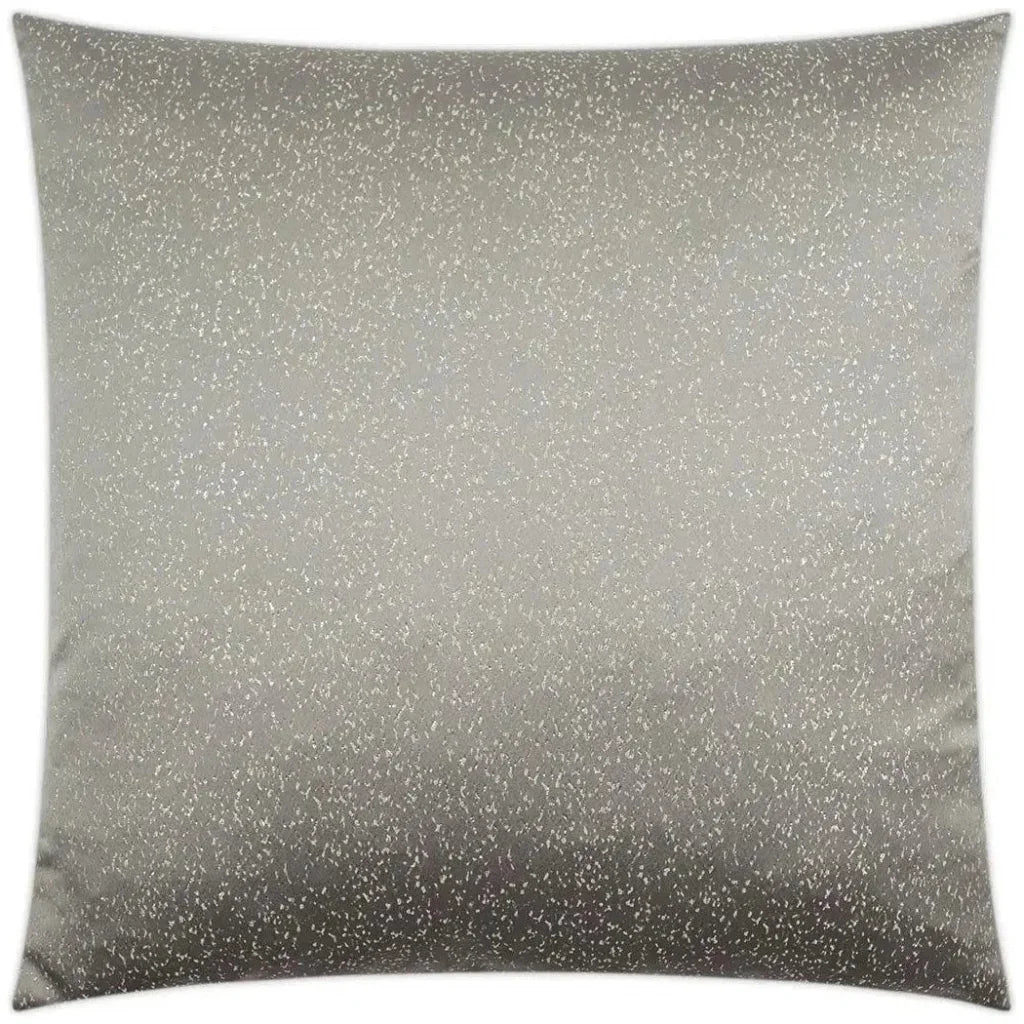 Folly Platinum Glam Solid Grey Large Throw Pillow - LOOMLAN - D.V. Kap - Throw Pillows