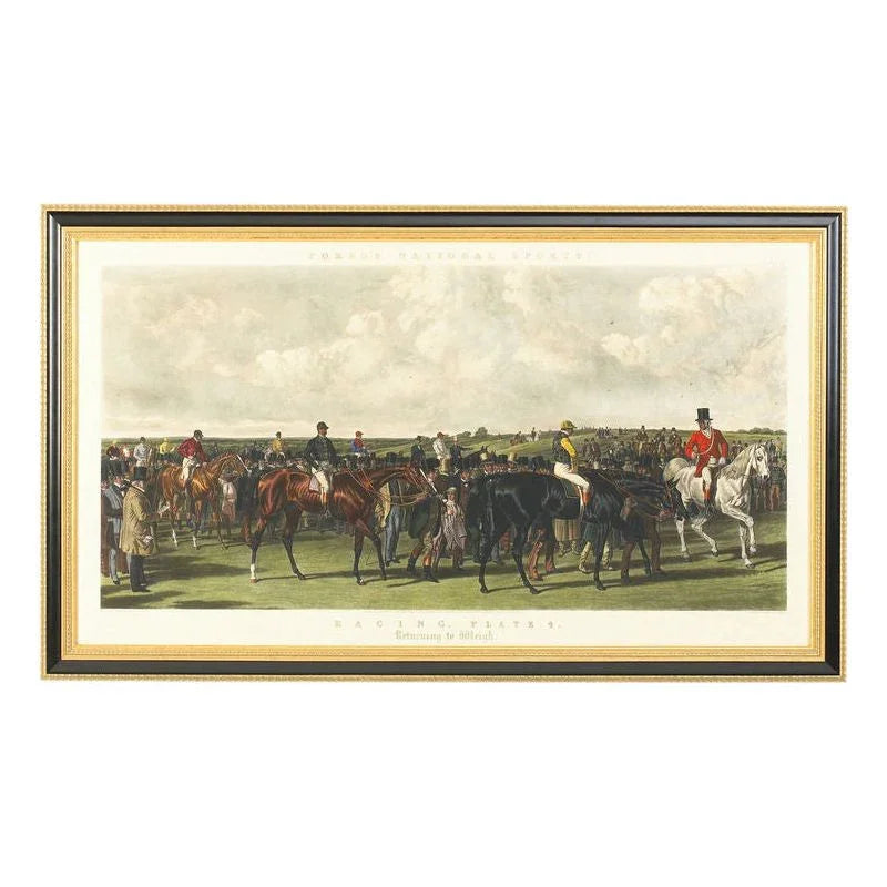 Fores Racing Hand Colored Artwork-Framed Wall Art-Chelsea House-Ret/Weig-LOOMLAN