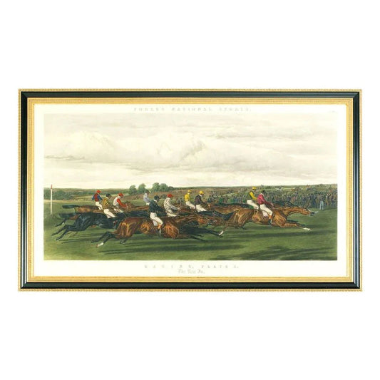 Fores Racing Hand Colored Artwork-Framed Wall Art-Chelsea House-Run In-LOOMLAN