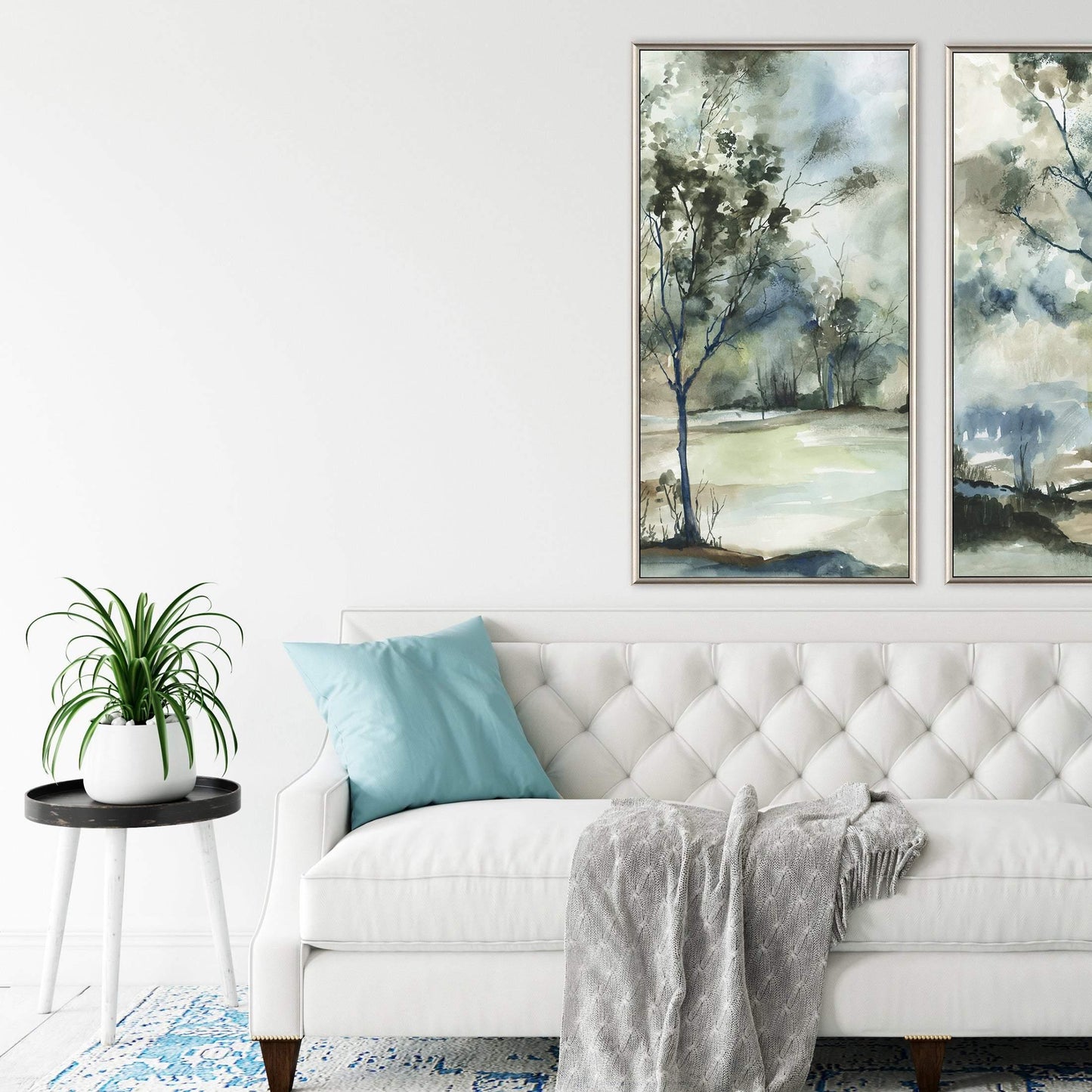 Forest Grove Grey Canvas Art