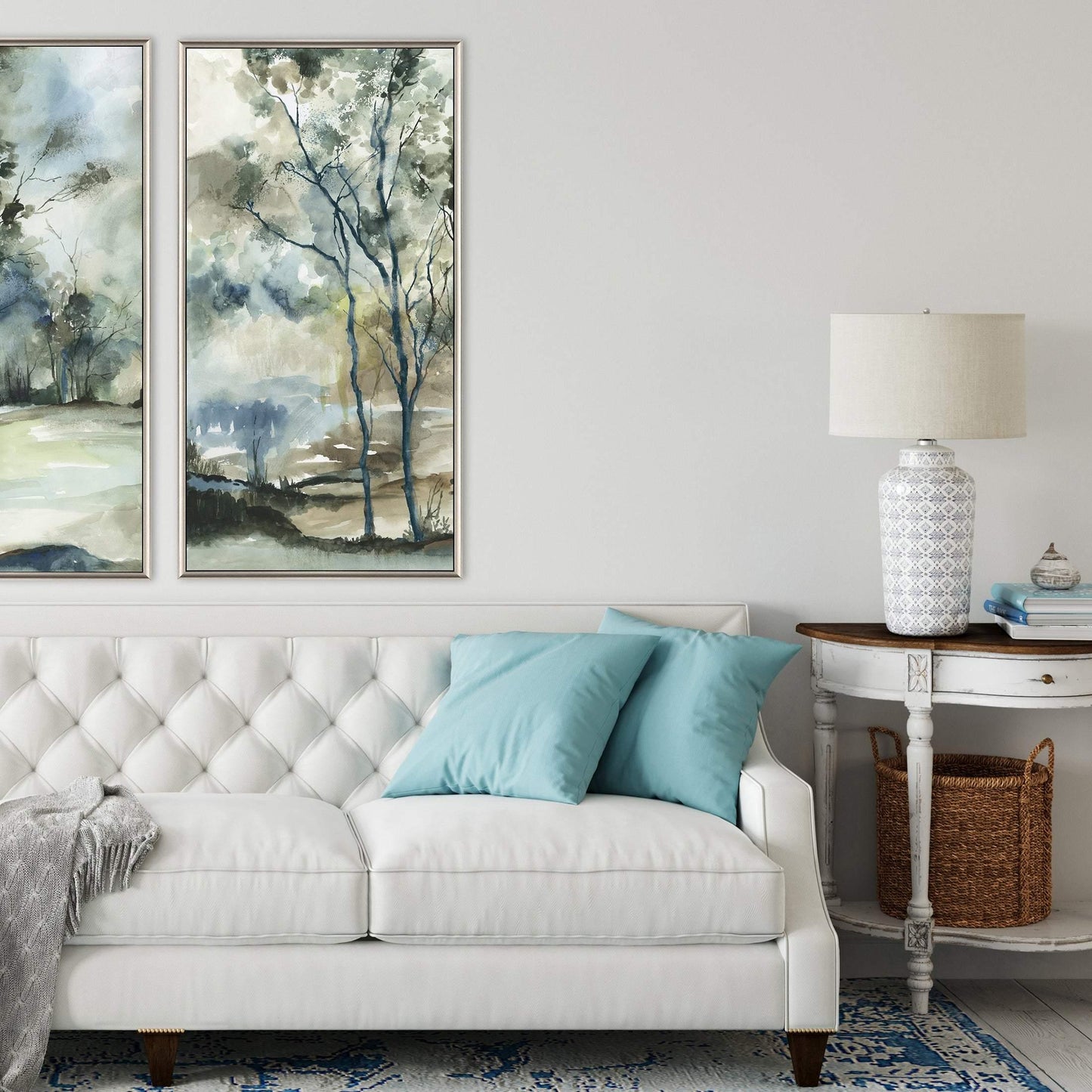 Forest Grove Grey Canvas Art