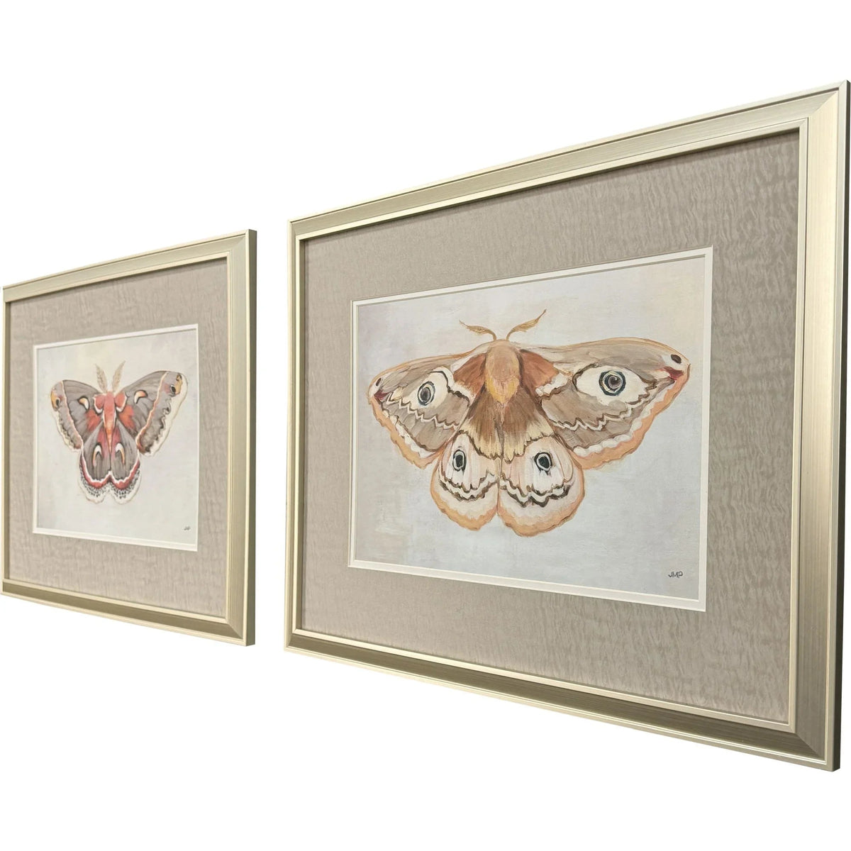 Forest Moth Pink Framed Wall Art 2PC -- view 3