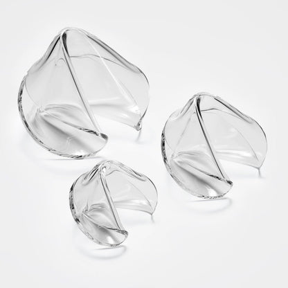 Fortune Cookie Clear Acrylic Sculpture 3PC