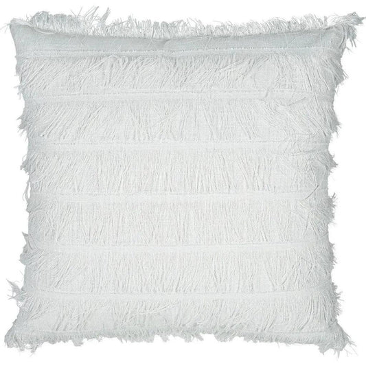 Frangia Solid Glam White Large Throw Pillow Insert - LOOMLAN - D.V. Kap - Throw Pillows