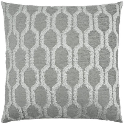 Fringed Platinum Grey Throw Pillow Insert - LOOMLAN - D.V. Kap - Throw Pillows
