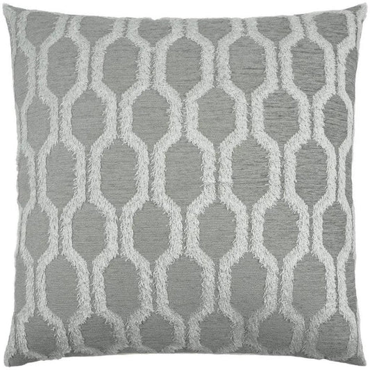 Fringed Platinum Grey Throw Pillow Insert - LOOMLAN - D.V. Kap - Throw Pillows