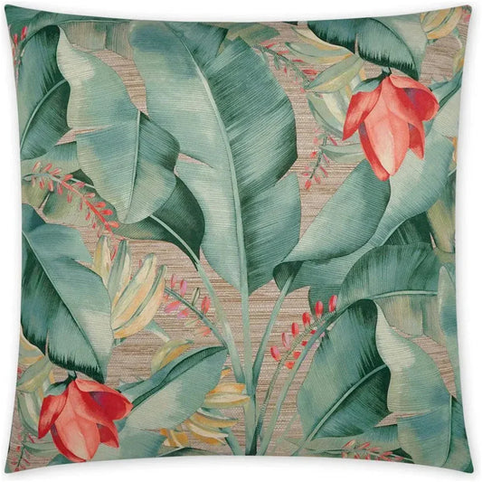 Fronds Beach Floral Green Large Throw Pillow Insert - LOOMLAN - D.V. Kap - Throw Pillows