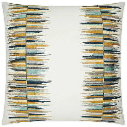 Fun Fair Embroidery Tan Teal Large Throw Pillow Insert - LOOMLAN - D.V. Kap - Throw Pillows